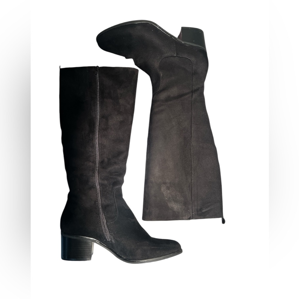 Relativity Tall Black Suede Boots - Picture 2 of 7